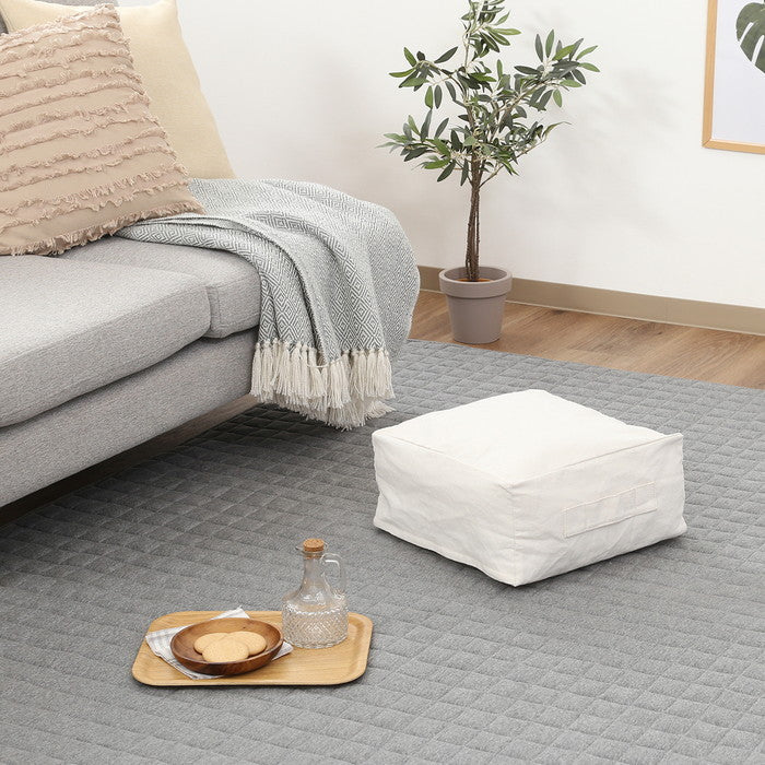 収納できる クッション カバー シュシュ S IV アイボリー 幅380×奥行380×高さ170 fj-65087の画像