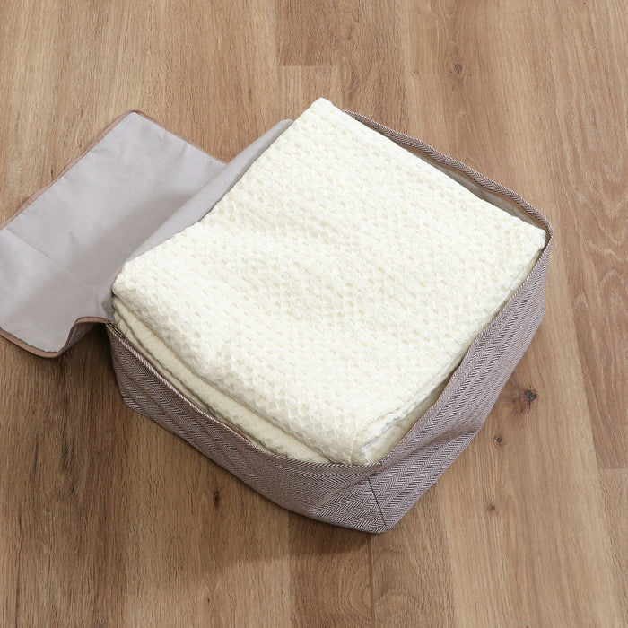 収納できる クッション カバー シュシュ S LBR ライトブラウン 幅380×奥行380×高さ170 fj-65088の画像