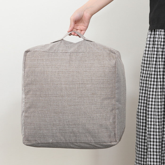 収納できる クッション カバー シュシュ S LBR ライトブラウン 幅380×奥行380×高さ170 fj-65088の画像