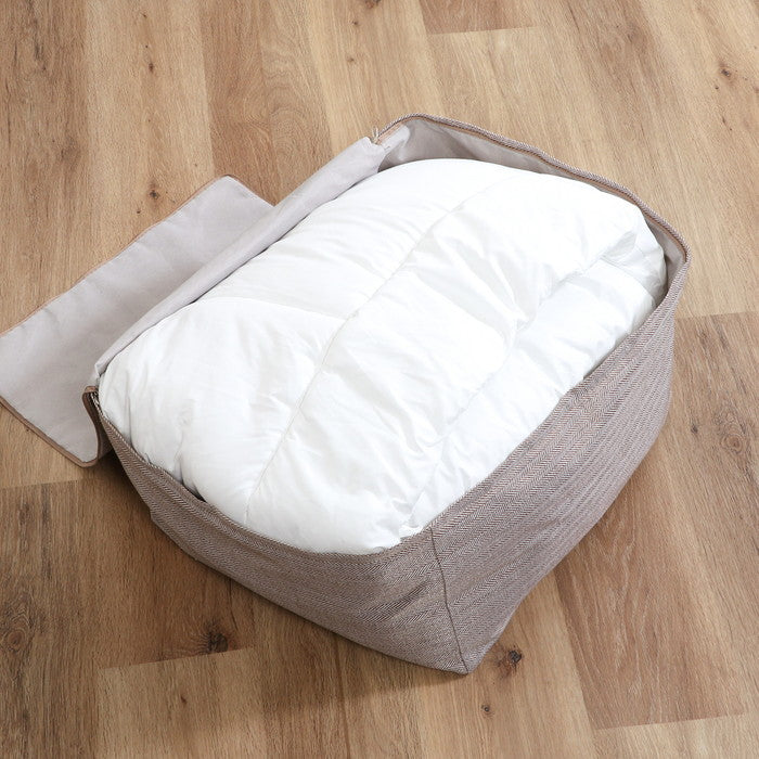 収納できる クッション カバー シュシュ M LBR ライトブラウン 幅500×奥行500×高さ280 fj-65091の画像