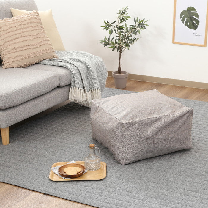 収納できる クッション カバー シュシュ M LBR ライトブラウン 幅500×奥行500×高さ280 fj-65091の画像