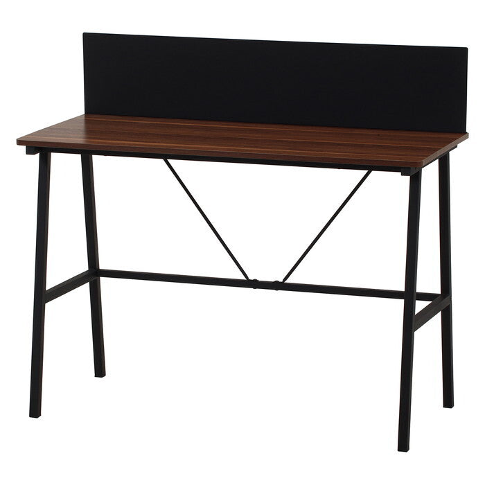 デスク マグネット 対応 バックパネル付き フィーノBR BK ブラウン ブラック 組立品 W1100×D500×H980mm 11.45kg fj-65273の画像