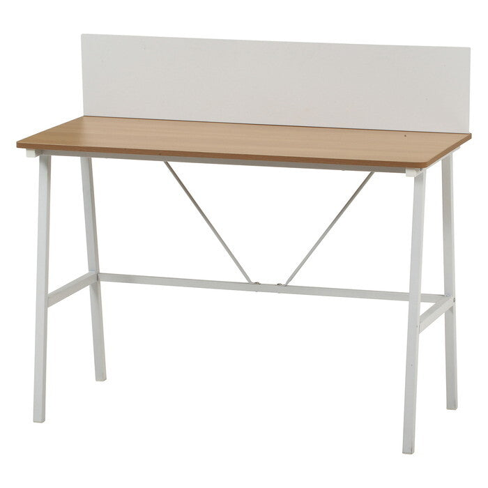 デスク マグネット 対応 バックパネル付き フィーノNA WH ナチュラル ホワイト 組立品 W1100×D500×H980mm 11.45kg fj-65274の画像