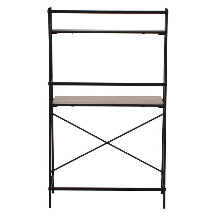 デスク フォールディング タワータイプ ペルル BR BK ブラウン ブラック 組立品 W810×D410×H1375mm 10kg fj-65275の画像