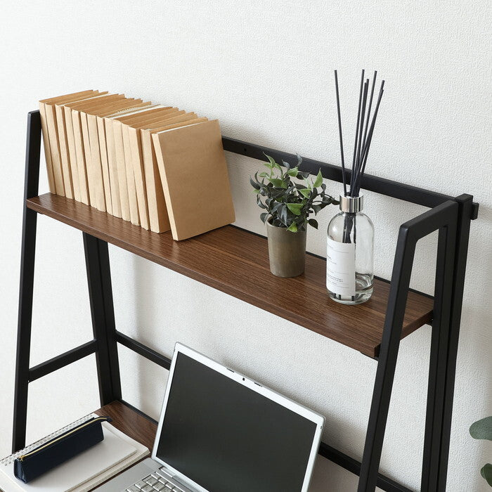 デスク フォールディング タワータイプ ペルル BR BK ブラウン ブラック 組立品 W810×D410×H1375mm 10kg fj-65275の画像