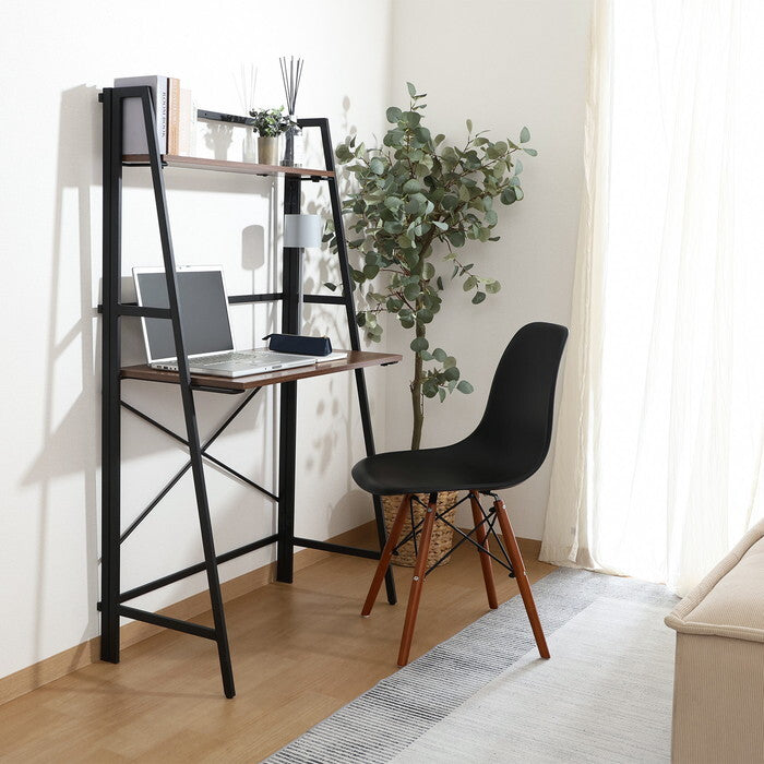 デスク フォールディング タワータイプ ペルル BR BK ブラウン ブラック 組立品 W810×D410×H1375mm 10kg fj-65275の画像