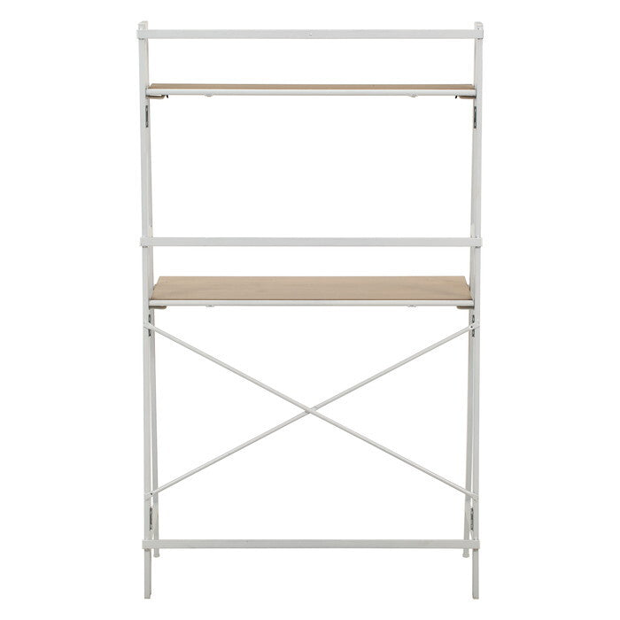 デスク フォールディング タワータイプ ペルル NA WH ナチュラル ホワイト 組立品 W810×D410×H1375mm 10kg fj-65276の画像