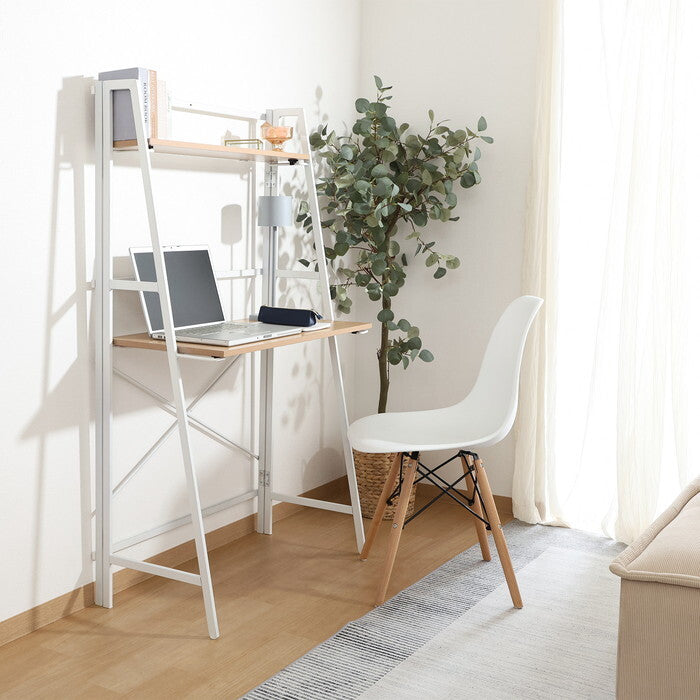 デスク フォールディング タワータイプ ペルル NA WH ナチュラル ホワイト 組立品 W810×D410×H1375mm 10kg fj-65276の画像