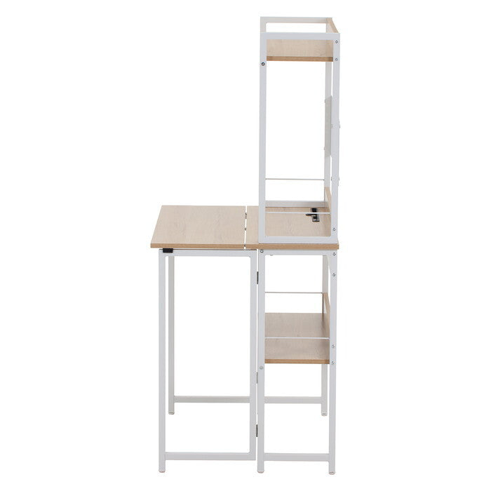 デスク マルチ フォールディング ゼファー NA WH ナチュラル ホワイト 組立品 W800×D570×H1360mm 16.5kg fj-65277の画像