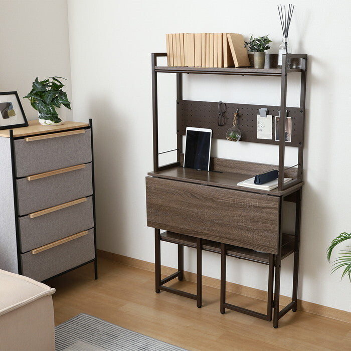 デスク マルチ フォールディング ゼファー BR BR ブラウン ブラウン 組立品 W800×D570×H1360mm 16.5kg fj-65278の画像