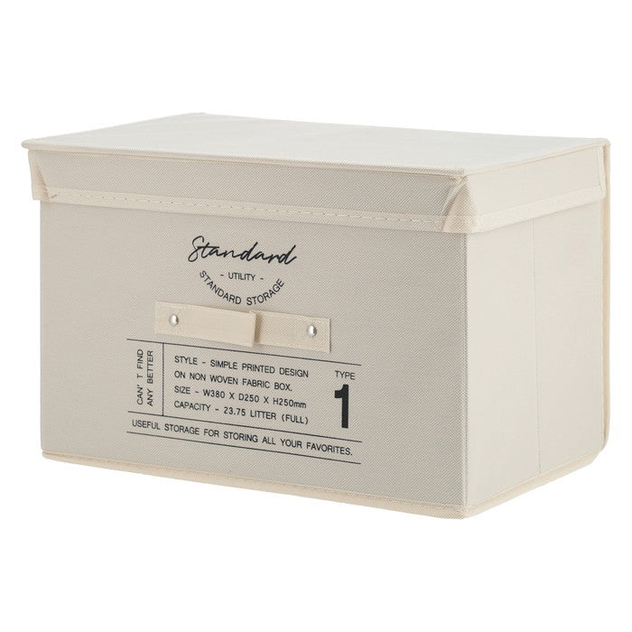 蓋付不織布インナー ボックス スタンダード IV 70454 アイボリー 幅380×奥行250×高さ250 fj-65284の画像