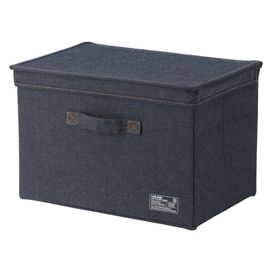 インナーボックス LB デニム調 インナー ボックス 蓋付 ブルー 完成品 W380×D260×H260mm 0.7kg fj-67310の画像