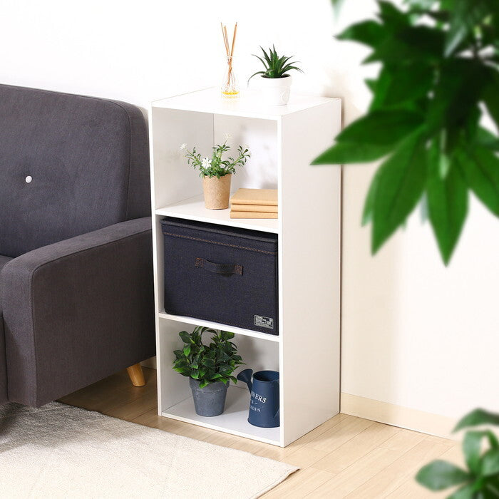 インナーボックス LB デニム調 インナー ボックス 蓋付 ブルー 完成品 W380×D260×H260mm 0.7kg fj-67310の画像