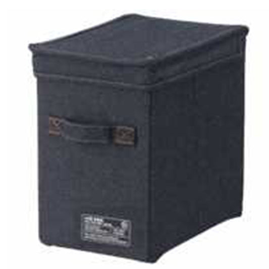 LB デニム調 インナーボックス 縦ハーフ 蓋付 ブルー 幅180×奥行260×高さ260 fj-67313の画像