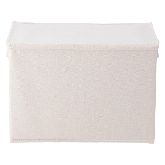 LB キャンバス調 インナーボックス 蓋付 アイボリー 幅380×奥行260×高さ260 fj-67315の画像