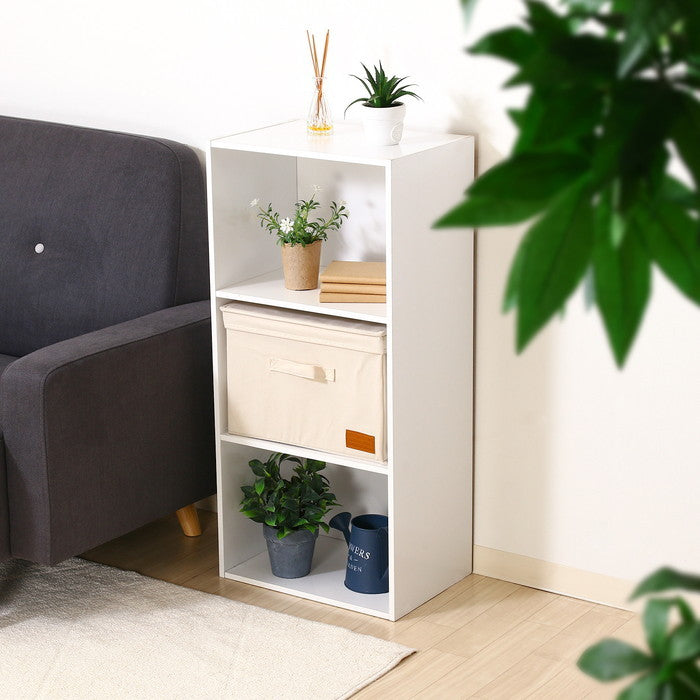 LB キャンバス調 インナーボックス 蓋付 アイボリー 幅380×奥行260×高さ260 fj-67315の画像