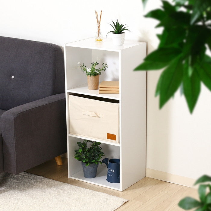 LB キャンバス調 インナーボックス アイボリー 幅380×奥行260×高さ260 fj-67316の画像