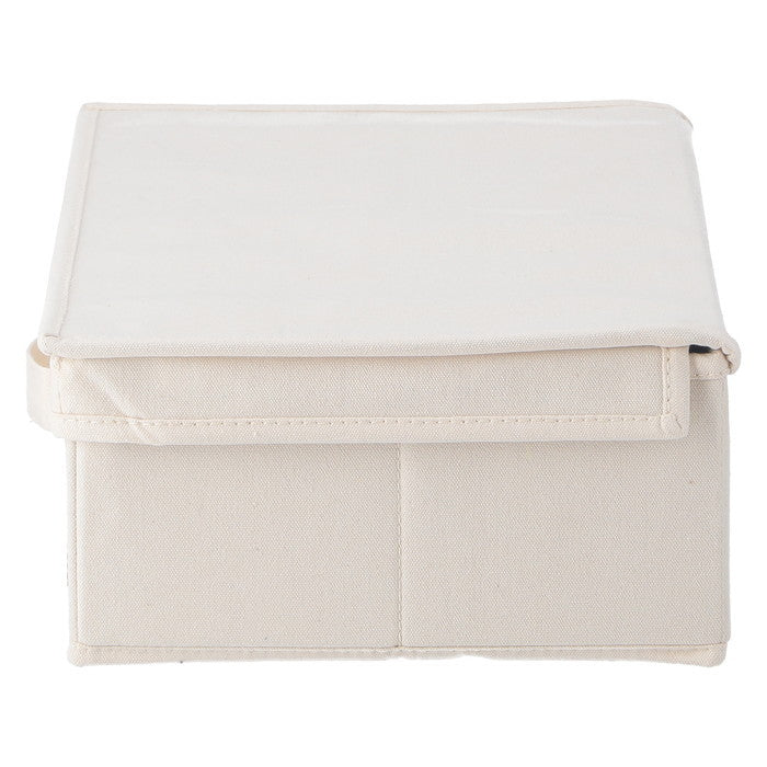 LB キャンバス調 インナーボックス 横ハーフ蓋付 アイボリー 幅380×奥行260×高さ130 fj-67317の画像