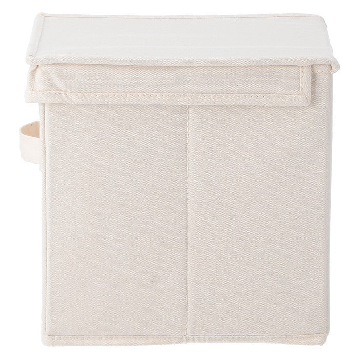 LB キャンバス調 インナーボックス 縦ハーフ蓋付 アイボリー 幅180×奥行260×高さ260 fj-67318の画像