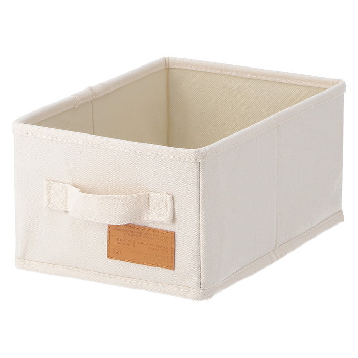 LB キャンバス調 インナーボックス クォーター2Pセット アイボリー 幅180×奥行260×高さ130 fj-67319の画像