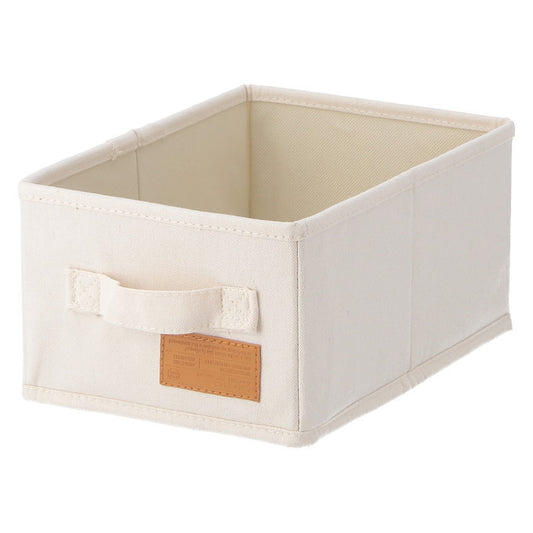 LB キャンバス調 インナーボックス クォーター2Pセット アイボリー 幅180×奥行260×高さ130 fj-67319の画像