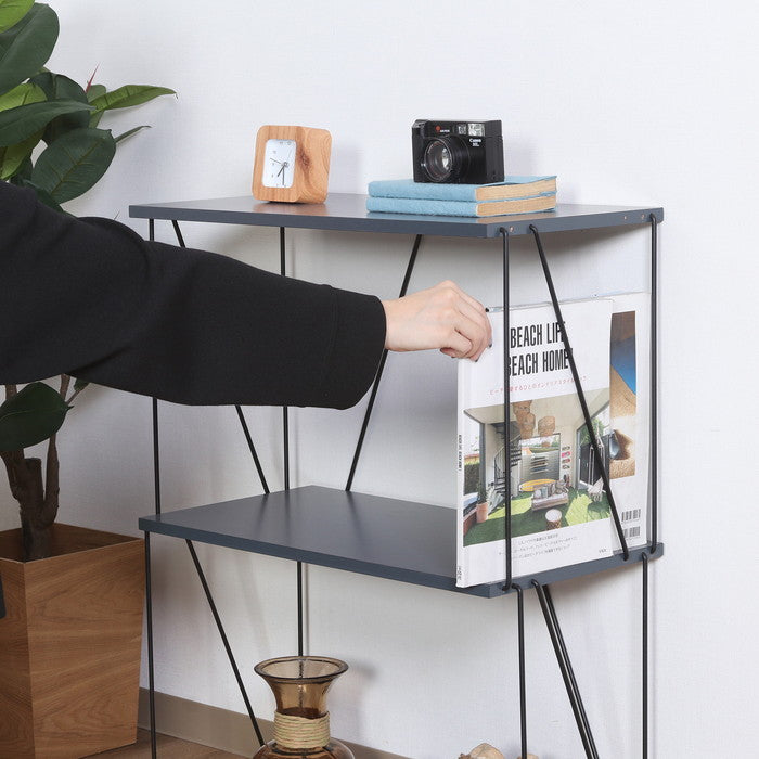 EZBO ワイヤーラック3段 60幅 ダークグレー 幅610×奥行310×高さ785 fj-67322の画像