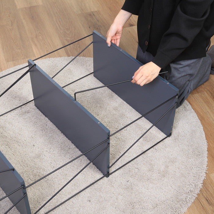 EZBO ワイヤーラック4段 60幅 ダークグレー 幅610×奥行310×高さ1170 fj-67323の画像