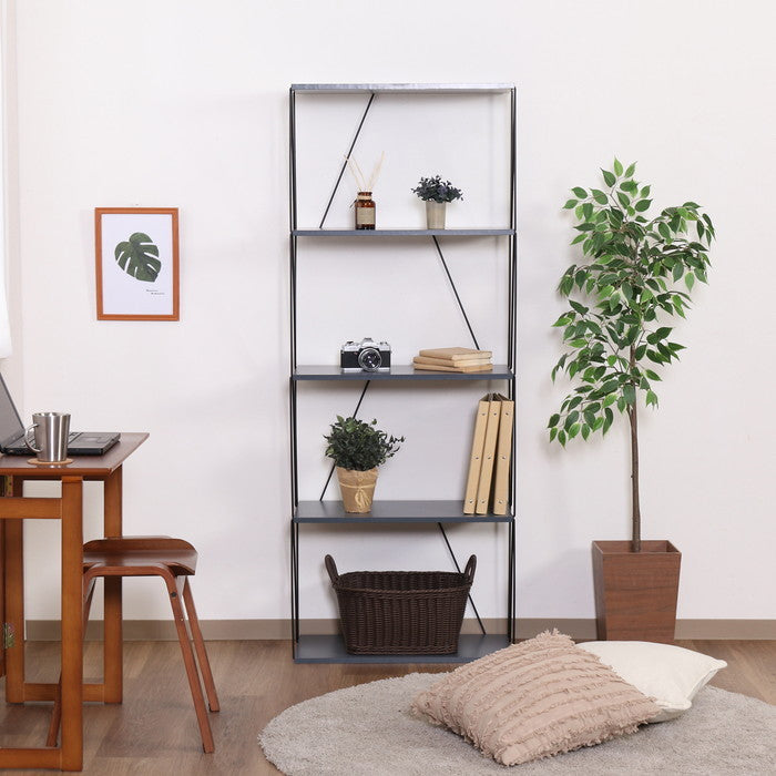 EZBO ワイヤーラック5段 60幅 ダークグレー 幅610×奥行310×高さ1555 fj-67324の画像