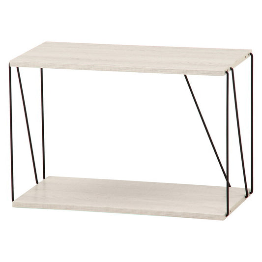 EZBO ワイヤーラック2段 60幅 ホワイトオーク ホワイトウォッシュ 幅610×奥行310×高さ400 fj-67325の画像