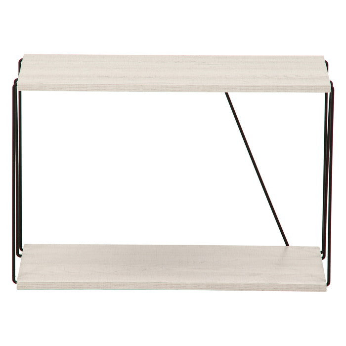 EZBO ワイヤーラック2段 60幅 ホワイトオーク ホワイトウォッシュ 幅610×奥行310×高さ400 fj-67325の画像