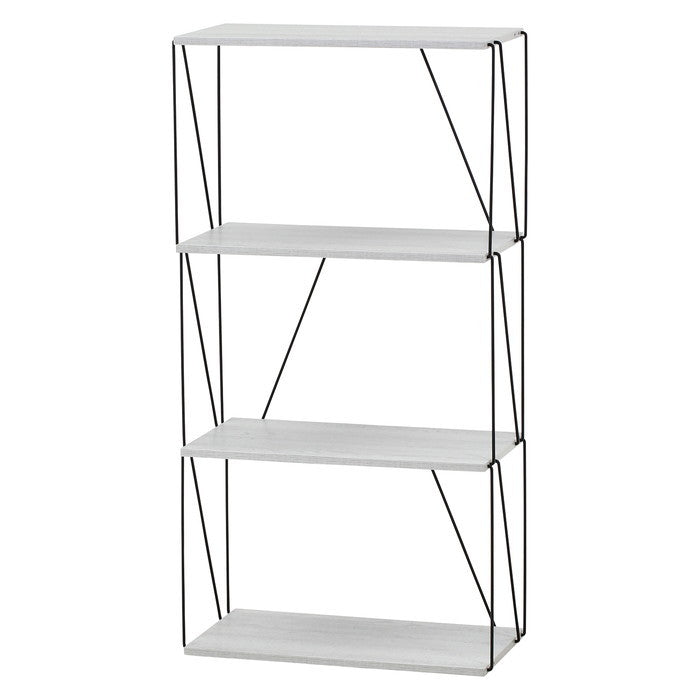 EZBO ワイヤーラック4段 60幅 ホワイトオーク ホワイトウォッシュ 幅610×奥行310×高さ1170 fj-67327の画像