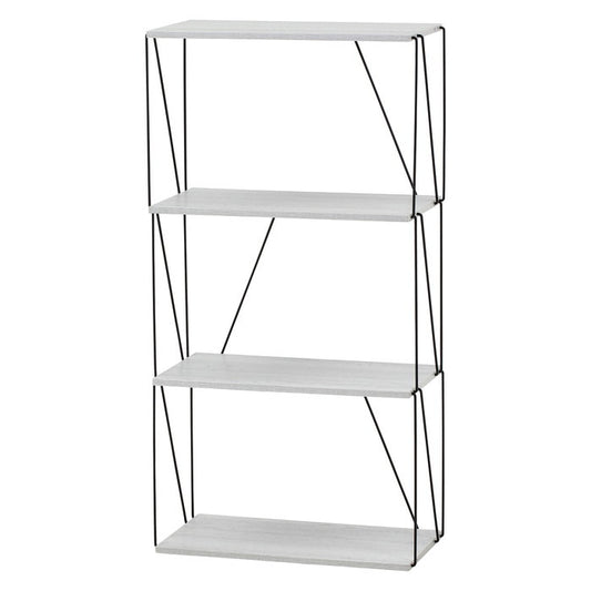 EZBO ワイヤーラック4段 60幅 ホワイトオーク ホワイトウォッシュ 幅610×奥行310×高さ1170 fj-67327の画像