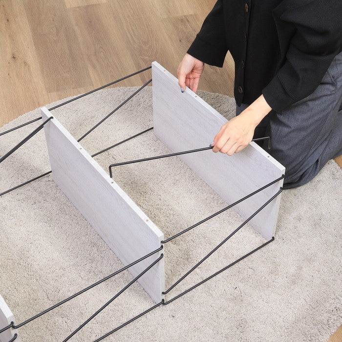 EZBO ワイヤーラック4段 60幅 ホワイトオーク ホワイトウォッシュ 幅610×奥行310×高さ1170 fj-67327の画像