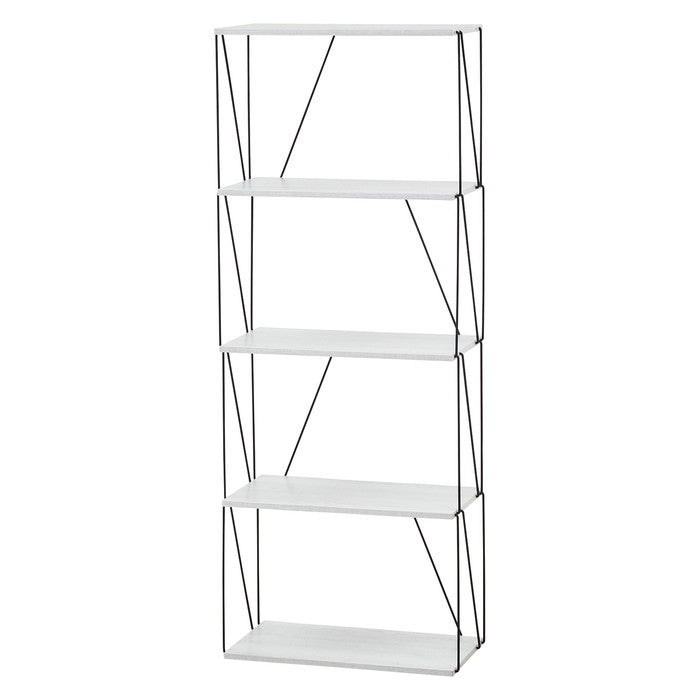 EZBO ワイヤーラック5段 60幅 ホワイトオーク ホワイトウォッシュ 幅610×奥行310×高さ1555 fj-67328の画像