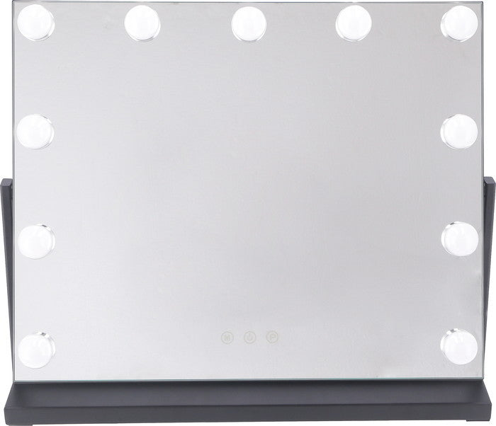 プレミアムLEDミラー yumeka BK LED-500 ブラック 幅500×奥行120×高さ425mm fj-67781の画像