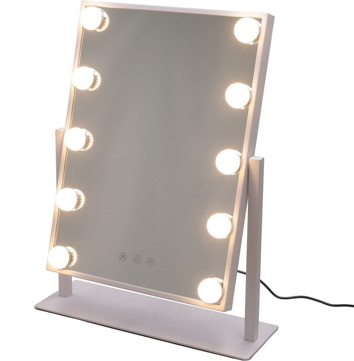 プレミアムLEDミラー yumeka WH LED-365 ホワイト 幅365×奥行120×高さ464mm fj-67782の画像