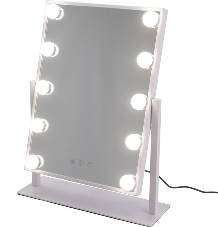 プレミアムLEDミラー yumeka WH LED-365 ホワイト 幅365×奥行120×高さ464mm fj-67782の画像