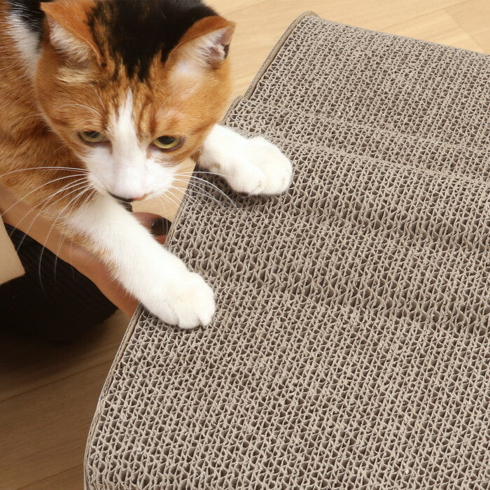 猫の爪とぎ テレビ 54223 ナチュラル 完成品 W440×D230×H340mm 1kg fj-68128の画像