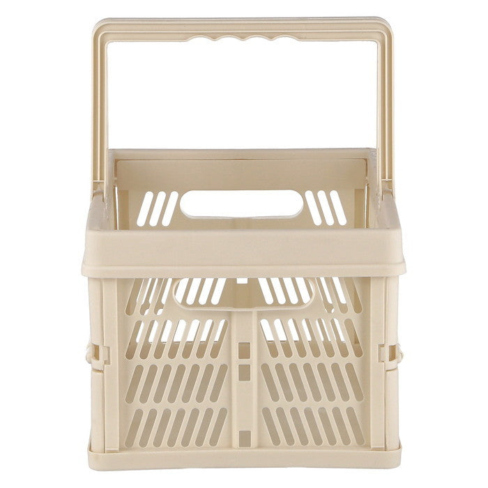 折りたたみ フォールディング コンテナ カゴ バスケット M WH 86444 ホワイト 幅380×奥行255×高さ200 fj-69002の画像