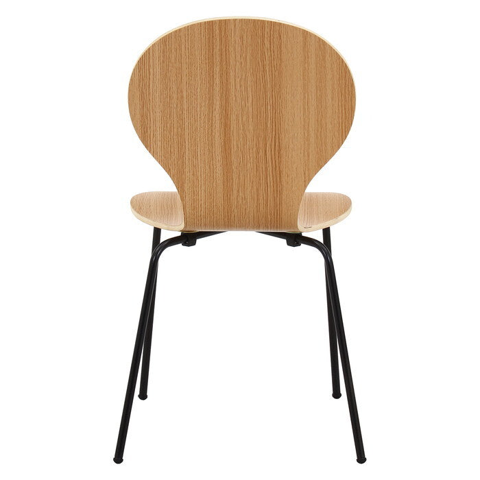 エピチェアー ブラックフレーム OAK ナチュラル 組立品 W480×D520×H870mm 3.5kg fj-69204の画像