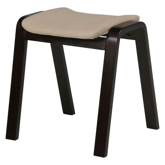 スツール 曲木 ハイ CF-406 DBR IV ダークブラウン アイボリー 完成品 W440×D395×H450mm 3kg fj-69421の画像