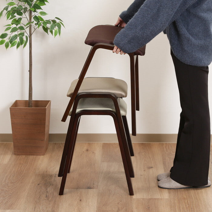 スツール 曲木 ハイ CF-406 DBR DBR ダークブラウン 完成品 W440×D395×H450mm 3kg fj-69422の画像