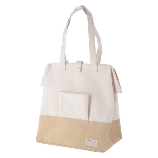 LB がまぐちランドリーバッグ BE ベージュ 幅370×奥行260×高さ420 fj-70340の画像