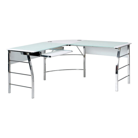 ガラスPCデスク L型 CT-1040WH fj-70391の画像