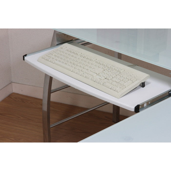 ガラスPCデスク L型 CT-1040WH fj-70391の画像