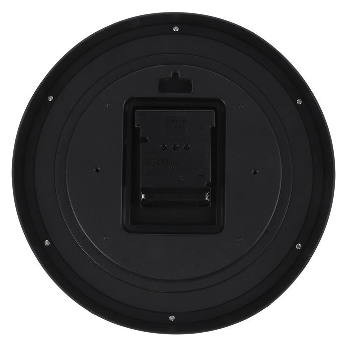 電波掛時計 掛け時計 シンプル 25cm BK ブラック 幅250×奥行250×高さ40 fj-70475の画像