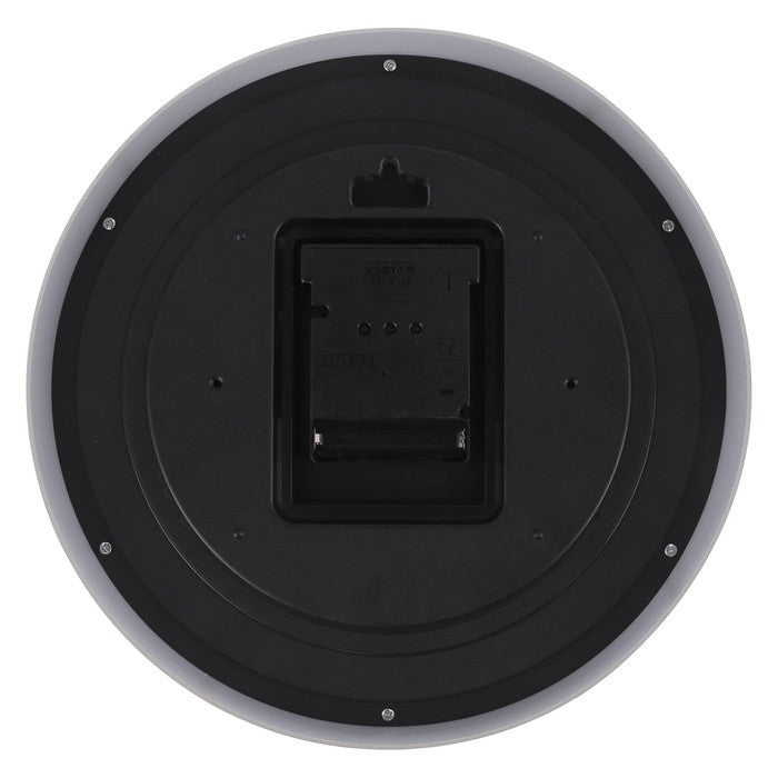 電波掛時計 掛け時計 シンプル 25cm WH ホワイト 幅250×奥行250×高さ40 fj-70476の画像