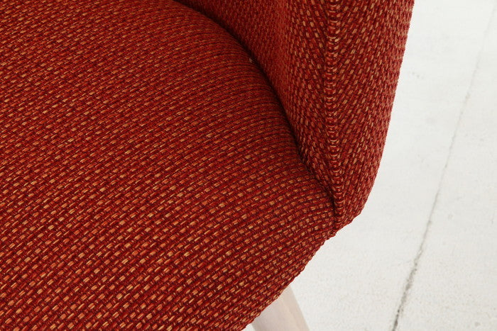 ダイニング チェア クラム ファブリック OR/WHW ホワイトウォッシュ 500×520×680 fj-70566の画像