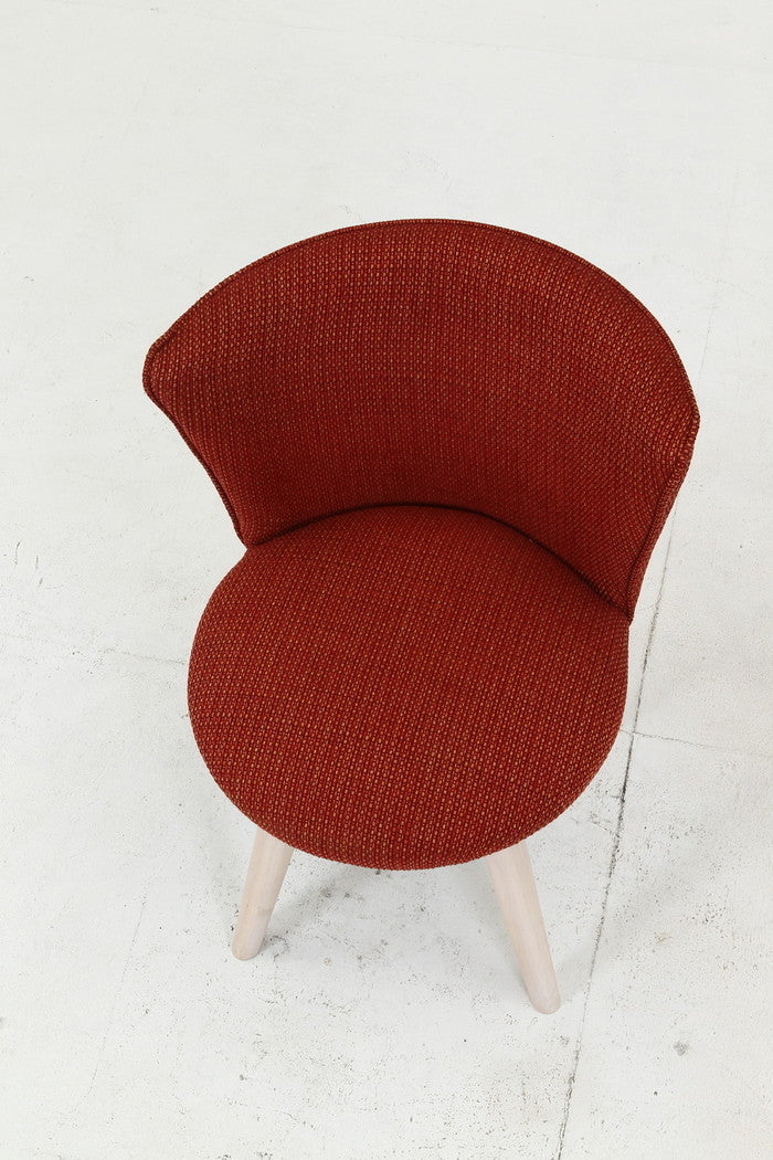 ダイニング チェア クラム ファブリック OR/WHW ホワイトウォッシュ 500×520×680 fj-70566の画像