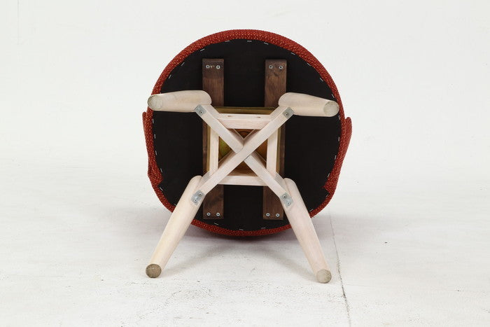 ダイニング チェア クラム ファブリック OR/WHW ホワイトウォッシュ 500×520×680 fj-70566の画像